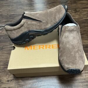 Merrell Jungle Moc Nubock Dark Earth J65685 Slip-On Shoe Brown Men's Size 10.5 M
